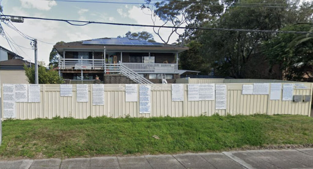 s poetry used to adorn his front fence. 